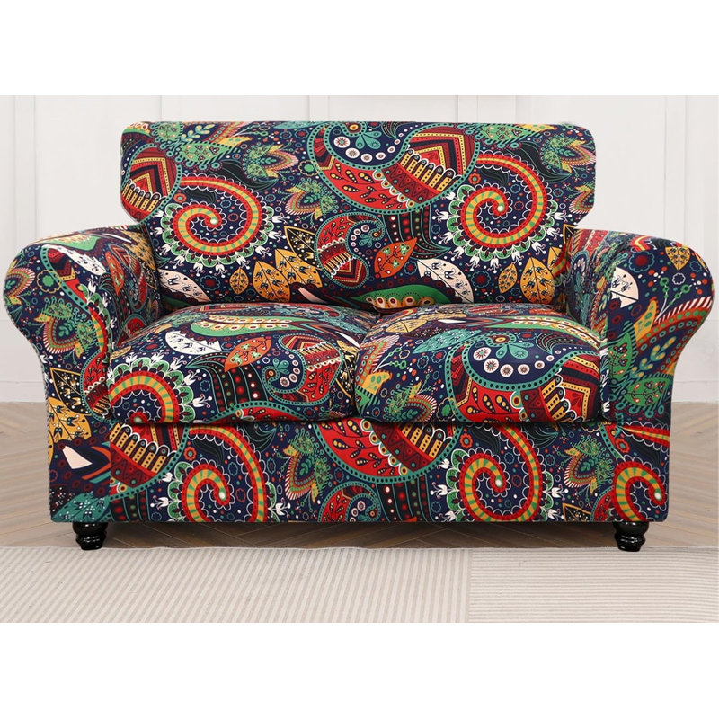 Fenoway 3 Pieces Loveseat Slipcover with 2 Separate Cushion Cover Washable Furniture Protector Wayfair